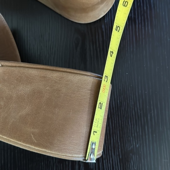 Two Wings Tattoo Handmade Leather Tan Y2K Platforms 38 - Picture 8 of 9